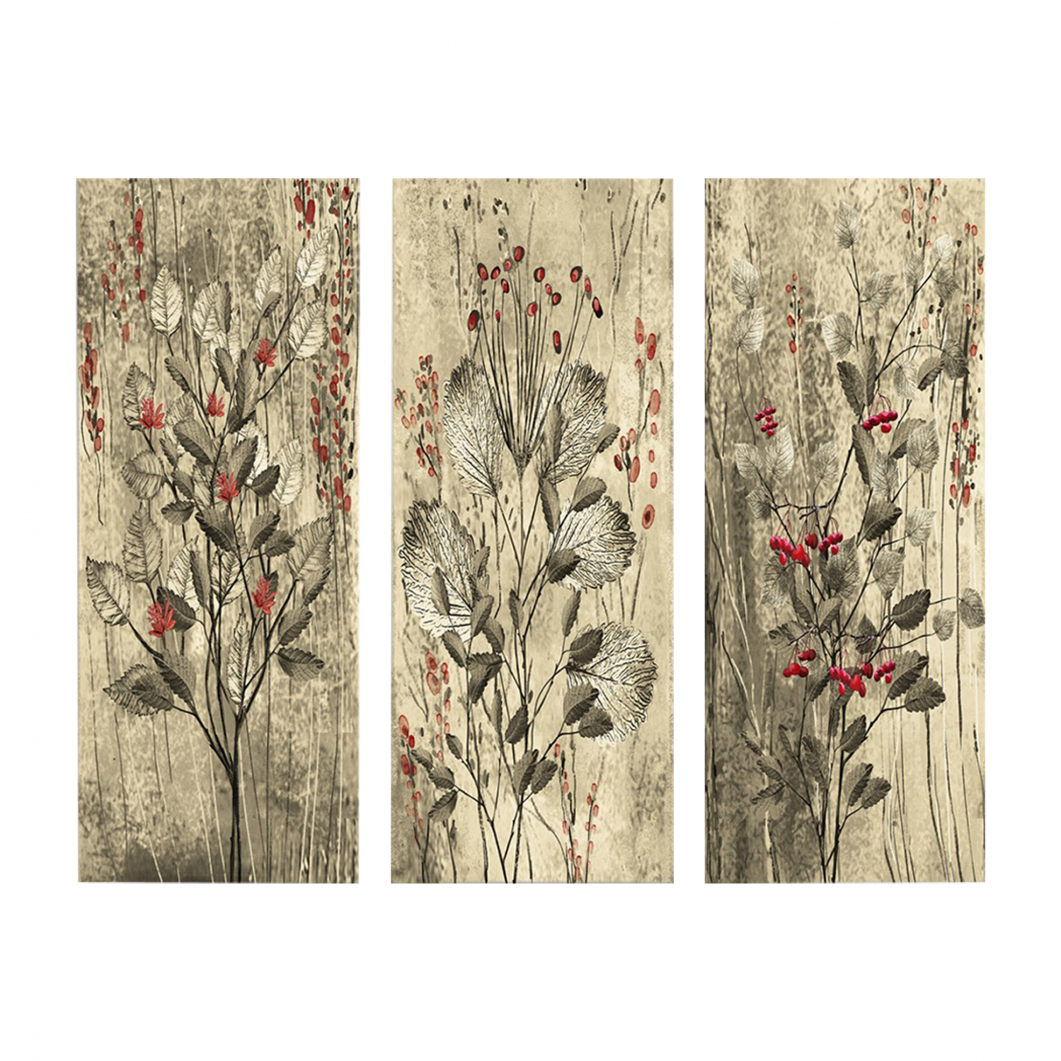 pinakas-triptycho-mdf-red-flowers-and-be